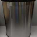BestOffice | 13 Gallon Trash Can with Lid | Automatic Touchless Garbage Can | Odor Control | Modern Oval Design | Easy to Clean | Stainless Steel | Fits Any Kitchen, Bathroom, Office or Home
