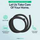 1 Vacuum Hose Compatible With Shop Vac 9062500, 15-Feet Long Flexible Hose Fits With Shop Vacuum Models - Black, (1 Pack) - By Think Crucial