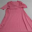 Women's Casual Maxi Dress Solid Bohemian Summer Dress Wrap V Neck 3/4 Sleeves Elegant Wedding Guest Midi Dress Belt, Medium