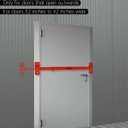 Adjustable Door Security Lock Bar, Commercial Shed Outswing Door Security Bar Fit for 32" to 42" Exterior Opening Door, Anti-Theft Barricade Lock for Jobsite Office, Warehouse, Trailer Door