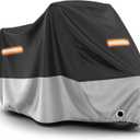 Favoto Motorcycle Cover Waterproof Outdoor - All Season Sun Protection with Lock-Holes Rain Snow Windproof Dustproof Universal Fit Motorbikes Vehicle Moped Cover, 96.5" x 41" x 50"