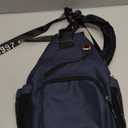 Geestock Large Crossbody Sling Backpack for Men Women, 13.4" Convertible Sling Bag with Headphone Hole Fit 10.9" Tablet, Lightweight Casual Mini Backpack Purse for Travel, Hiking & Commute, Navy Blue