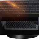 25W Solar Roof Vent Fan with 8-Inch Removable Roof Vent, Solar-Powered Attic Exhaust Fan for Enhanced Ventilation. Ideal for Home, Garages & WarehousesEnergy-Efficient & Easy Install, Black