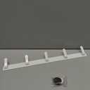 KitchLife Over The Door Hooks Hanger, Heavy Duty Rack for Winter Coat, Fits 1 3/4" Doors, L18U - Bathroom Accessories and Towel Organizer Holder, White,1-Pack