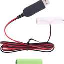 AA Battery Eliminator Power Supply Adapter, 1m USB Power Supply Cable,1.5V - 6V, 4 Types for Choose, Replace 1 to 4pcs AA Battery