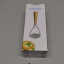 Brigii Potato Masher with Wooden Handle, Manual Potato Press for Kitchen Tool, Aluminum Alloy Potato Ricer For Fluffy Mashed Potato