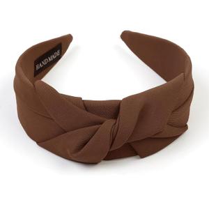 Knotted Headbands for Women - Non-Slip Wide Top Knot Hair Hoops, Fashion Hairbands in Black, Beige, Brown - 1 PCS Hair Accessories Set