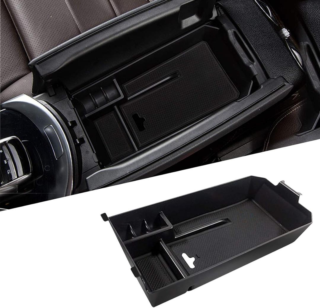 TTCR-II Compatible with Mercedes Benz C Class W205 Center Console Organizer 2015-2021 (Sedan & Coupe Only), for GLC W253 Console Organizer Tray 2016-2022, for GLC Coupe Middle Storage Tray 2016-2023