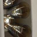 Liacere Plastic Wine Glasses Set of 8-14oz Brown Wine Cup with Gold Rim - Dishwasher Safe Plastic Wine Cups with Stem Reusable & Unbreakable Disposable wine glasses for Weddings,Party,Dinner