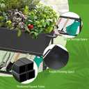 JWPEHOE 51＂Raised Garden Bed with Leg,Mobile Planter Box with Storage Shelf
