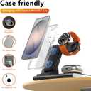 Wireless Charger for Samsung Charger (Foldable & Nightlight),3 in 1 Charging Station for Samsung S26 Ultra/S25/S24/S23/S22/Note20 Z Fold Flip7, Travel Charger for Galaxy Watch 8/7/6/5/4/3/Galaxy Buds4