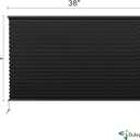 Dulepax RV Blinds - Pleated Shades, 38" W x 24" L Black RV Window Shades for Camper, Travel Trailers, Motorhome's Window