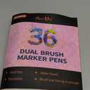 Dual Markers Brush Pens Easter Basket Stuffers, 36 Art Markers for Gifts Trendy Stuff, Double Tip Colored Pen for Adult Coloring Books Art Suppliers
