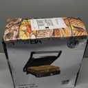 OSTBA Panini Press Grill Indoor Sandwich Maker with Temperature Setting, 4 Slice Large Non-stick Versatile Grill, Opens 180 Degrees to Fit Any Type or Size of Food, Removable Drip Tray, 1200 W