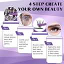 3 x DIY Lash Extension Kit 280pcs Individual Lashes Cluster D Curl Eyelash Extension Kit Lash Clusters with Lash Bond and Seal and Lash Applicator Tool (KIT,40D+50D-D-9-16MIX)