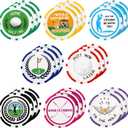 Sosation 24 Pcs Golf Ball Marker Funny Poker Chip Collection Poker Chip 1.57 Inches Ball Marker Set for Adult Accessories, 8 Styles