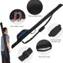 HUIOP Portable Fishing Rod Case, 63'' Fishing Pole Bag Portable Fishing Rod Case Folding Fishing Pole Holder Large Capacity Rod Tackle Organizer Storage Bag Softcase