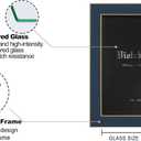 VIOLABBEY 5x7 Picture Frame Navy Blue Set of 2, Colorful 5 x 7 Photo Frame for Wall Mounted or Tabletop Display, Real Glass, Modern Style