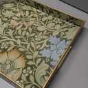 Spsyrine Serving Tray with Handles, Plastic Decorative Tray for Coffee Table, Living Room, Home Decor, 3040C