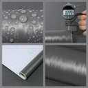 wishFIRE Black Grey Textured Peel and Stick Wallpaper 15.7"118" Contact Paper Wood Look Wall Paper Self Adhesive Waterproof Vinyl Wallpaper for Bedroom Kitchen Cabinets Countertop