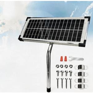 FM123 10 Watt Solar Panel Kit Fit for Mighty Mule Automatic Gate Openers, 12V Portable Solar Panel Battery Charger Replacement for FM200 FM350 FM500 FM502 FM700 MM260 MM271 MM360 MM560 MM571W