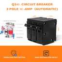 Q340 40-Amp 3-Pole Circuit Breaker Compatible with Siemens, 120/240V Fits EQ, EQL, SEQ, EQG, PL & ES Load Centers Plug-in Thermal Magnetic Protection (Standard Replacement)