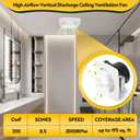 505 High Airflow Bathroom Fan for Ceiling 8 Inch Fan with Powerful 200 CFM, Bathroom Exhaust Fan, Kitchen Exhaust Fan, Household Ventilation Fans