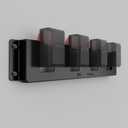 Metal Battery Holder for Milwaukee M18 & Dewalt 18V/20V,Durable Battery Wall Mount Rack for M18 18V Battery,Battery Storage with 4 Slots,Battery Mount Organizer,Black