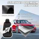 Car Seat Covers Fit for Ford transit-250 2000-2026, Stylish Sport Seat Covers, Waterproof Wear-Resistant Premium Nappa Leather Car Seat Cover.(2 Pcs Front/Black)