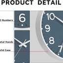 Roymnie Wall Clock 12 Inch Silent Wall Clocks Battery Operated- Modern Non Ticking Analog Clock Decorative for Living Room Bedroom Office Kitchen(Azure Blue)