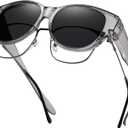 GEGURI Fit Over Glasses Polarized Sunglasses for Women & Men, Stylish Cat Eye Design Sun Glasses 100% UV Protection