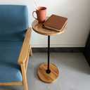 Round Side Table - Ideal for Small Spaces, Next to Sofa or Bed, Plant Stand or Drink Table Outdoors