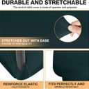 2 Pack 6 Feet Hunter Green Spandex Tablecloth for Tables, Fitted & Stretch, Washable, Wrinkle Resistant, Perfect for Event, Wedding, Party, Banquet, Cocktail, Festival, and Table Protector