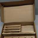 Key Holder for Wall  Decorative Wooden Mail Holder and Key Shelf with Mounting Hardware, Installation Guide  Paulownia Wood with 5 Metal Key Hooks (11.8 x 6.7 x 2.8)