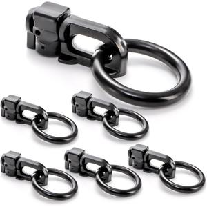 Lawei 6 Pack L-Track Double Stud Tie Down Fitting with O Ring, Use with L Track Rails for Truck, Van, Trailer Cargo Control, Trailer to Create Instant Tie-Down Anchor Points, Bearing Load 5000Lbs Lawei 6 Pack L-Track Double Stud Tie Down Fitting with O Ring, Use with L Track Rails for Truck, Van, Trailer Cargo Control, Trailer to Create Instant Tie-Down Anchor Points, Bearing Load 5000Lbs