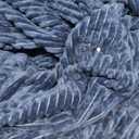 Homemate Electric Heated Blanket Twin Size - 62"x84" Heating Blanket Twin Size 1/2/4/6/8 Hours Auto-Off 10 Heat Level Over-Heat Protection Soft Flannel Sherpa ETL Certification Blue Striped