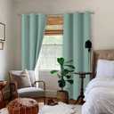 BGment Living Room Curtains 84 Inch Long, Thermal Insulated Blackout Panels for Bedroom, 2 Set Soundproof Window Drapes, Each 42 Inch Wide, Frosty Green