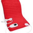 Deepsoon Heating Pad, Electric Heating Pads for Back, Neck, Abdomen, Moist Heating Pad for Shoulder, Knee, Arms, Legs, Dry/Moist Heat & Auto Shut Off, Christmas Gifts for Men and Women, Red ,24x12 Inch