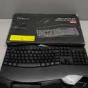 Wireless Keyboard and Mouse Combo, 2.4G Full Size Wave Keys Ergonomic Keyboard with Wrist Rest and 3-Level DPI Adjustable Wireless Ergonomic Mouse for Windows, Mac OS Desktop/Laptop/PC(Black)