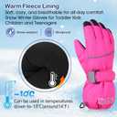 American Trends Kids Waterproof Winter Gloves Warm Snow Gloves Boys Girls Ski Gloves Toddler Mittens Windproof