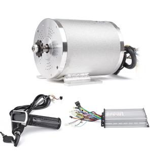 Electric Brushless DC Motor Complete Kit, 48V 2000W 4300RPM High Speed Motor, with 33A 15 Mosfet Controller, Power Display LCD Throttle, Electric Scooter Bicycle Motorcycle Mid Drive Motor, DIY Part