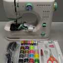 Mini Dual-Speed Sewing Machine Double Needle & Double Thread 12 Stitch Modes Beginner-Friendly Household Sewing Machine, ldeal for Adults & Beginners (White)