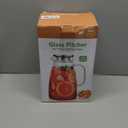 Glass Pitcher with Lid, 1 Gallon 128oz Water Pitcher with Handle and Spout for Fridge, Borosilicate Glass for Iced Tea, Juice, Sangria, Cold/Hot Beverage, Large Jug with Extra Wide Mouth