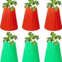 6 Pack Wall of Water Plant Protectors 18.3 x 18.3 Inch Reusable Walls of Water for Tomato Plants Early Season Insulating Plant Protector for Outdoor Winter Freeze Protection
