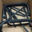 JIUYOTREE Metal Clothing Rack with Wheels, 43.3 Inches Rolling Clothes Garment Coat Rack with Bottom Shelf, Clothing Rack for Hanging Clothes, Coats, Skirts, Shirts, Sweaters, Black