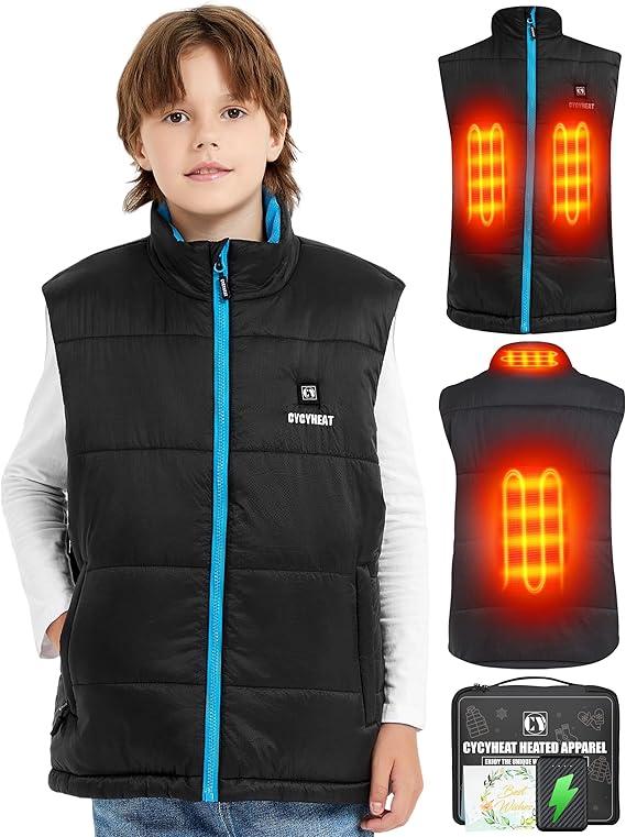 Kids Heated Vest - Boys and Girls Lightweight Heating Vest Jacket Coat With Battery Pack Heated Clothing for Skiing, XL