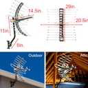 GE Outdoor HD Digital TV Antenna, Long Range Smart TV Antenna, Supports 4K 1080P HD Smart TV VHF UHF, J Mount Included for Attic or Outdoor, Weather Resistant, 29884
