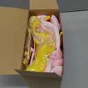 Coume 2 Plush Birthday Hats for Adults, 2 Sweet Cream Glasses, Party Novelty Decorations Happy Birthday Hats (Pink, Yellow)