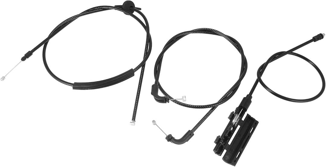 X AUTOHAUX 3pcs 51238240608 51238240609 51237197474 Front Center Rear Hood Release Cable for BMW 740i 2001 745i 745Li 02-05 750i 750Li 06-08 760i 04-06