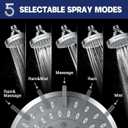 HOPOPRO 5-Mode High Pressure Shower Head - The Washington Post, NBC News, Today TV Show Recommended - High Flow Fixed Showerheads (4 Inch Chrome)